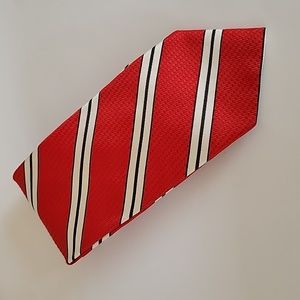 Paul Fredrick men's white black red tie